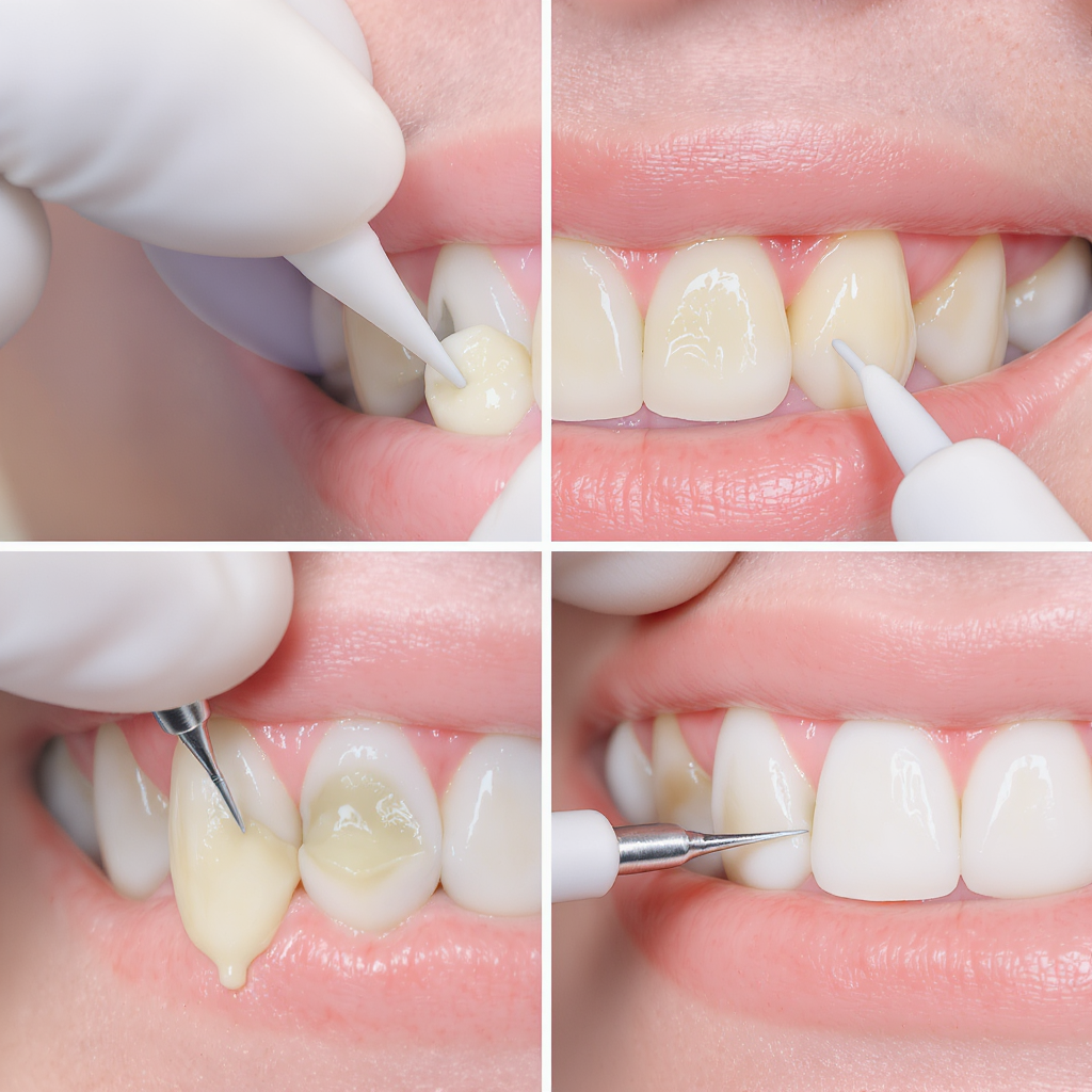 Restauración dental estética con composite de alta calidad para dientes naturales